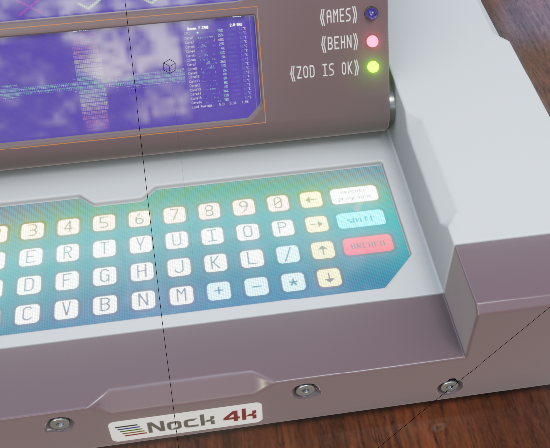 Conveniently placed 'breach' button, «behn» indicator LED